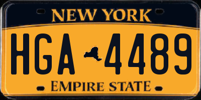 NY license plate HGA4489