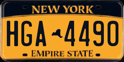 NY license plate HGA4490