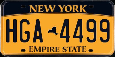 NY license plate HGA4499