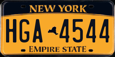 NY license plate HGA4544