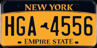 NY license plate HGA4556