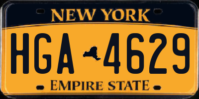 NY license plate HGA4629