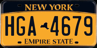 NY license plate HGA4679