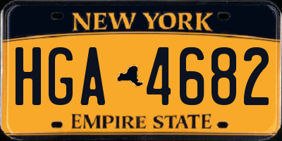 NY license plate HGA4682