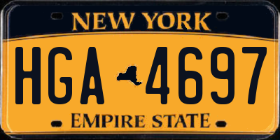 NY license plate HGA4697