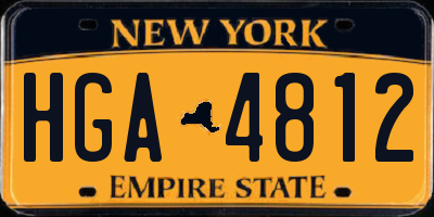 NY license plate HGA4812
