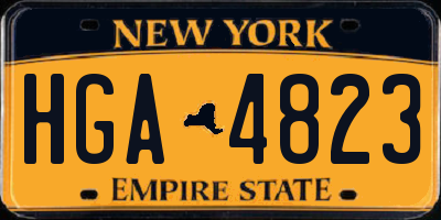 NY license plate HGA4823