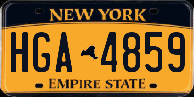 NY license plate HGA4859