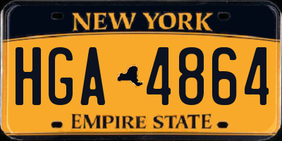 NY license plate HGA4864