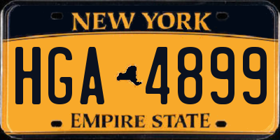 NY license plate HGA4899