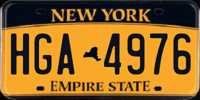NY license plate HGA4976