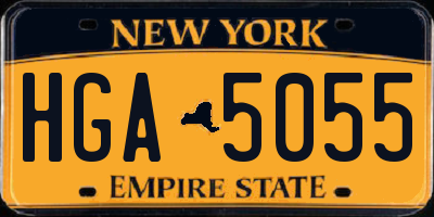 NY license plate HGA5055