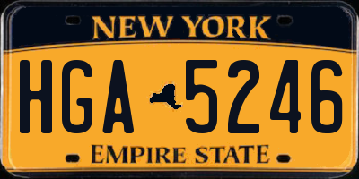 NY license plate HGA5246