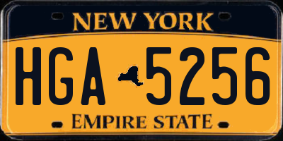 NY license plate HGA5256