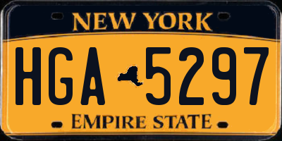 NY license plate HGA5297