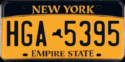 NY license plate HGA5395