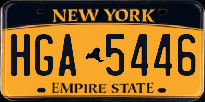 NY license plate HGA5446