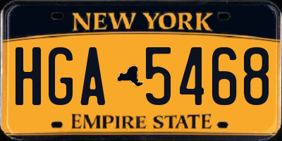 NY license plate HGA5468