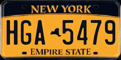 NY license plate HGA5479