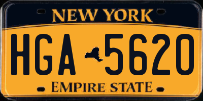 NY license plate HGA5620