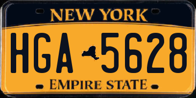 NY license plate HGA5628