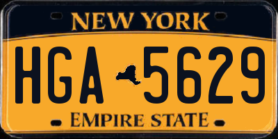 NY license plate HGA5629
