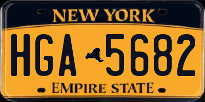 NY license plate HGA5682