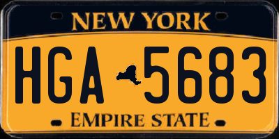 NY license plate HGA5683