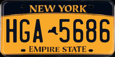 NY license plate HGA5686