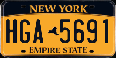 NY license plate HGA5691