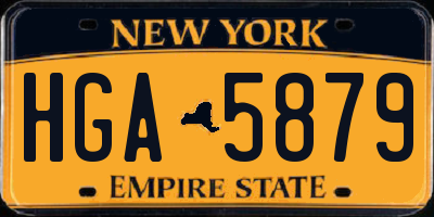 NY license plate HGA5879