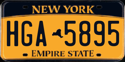 NY license plate HGA5895