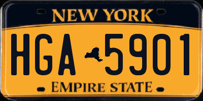 NY license plate HGA5901