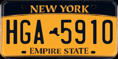 NY license plate HGA5910