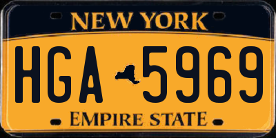 NY license plate HGA5969