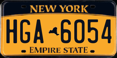 NY license plate HGA6054