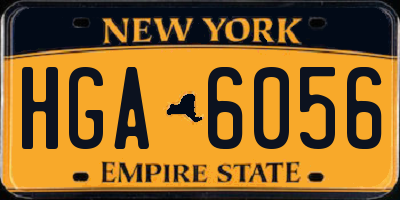 NY license plate HGA6056