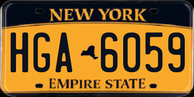 NY license plate HGA6059