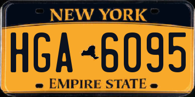 NY license plate HGA6095