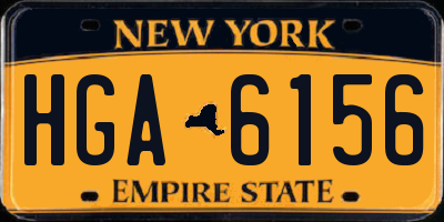NY license plate HGA6156