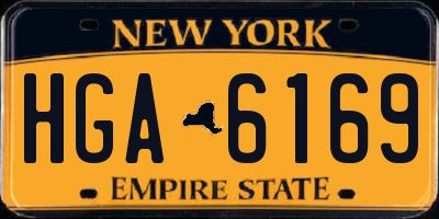 NY license plate HGA6169