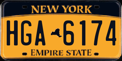 NY license plate HGA6174