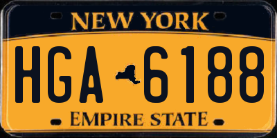 NY license plate HGA6188