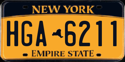 NY license plate HGA6211