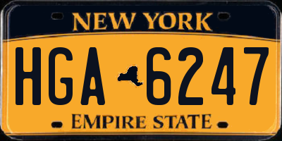 NY license plate HGA6247