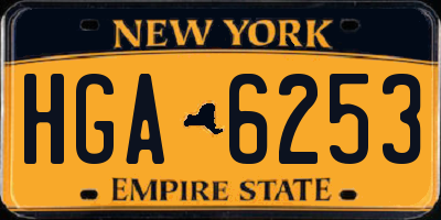 NY license plate HGA6253