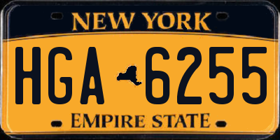 NY license plate HGA6255