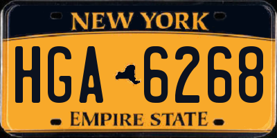 NY license plate HGA6268