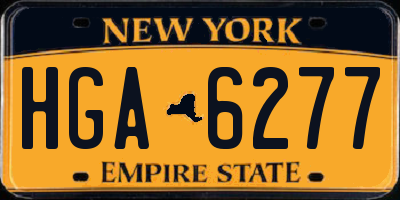 NY license plate HGA6277
