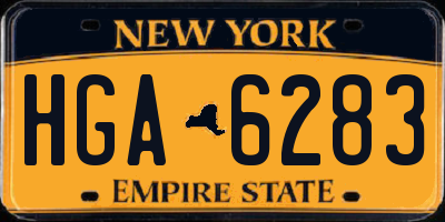 NY license plate HGA6283